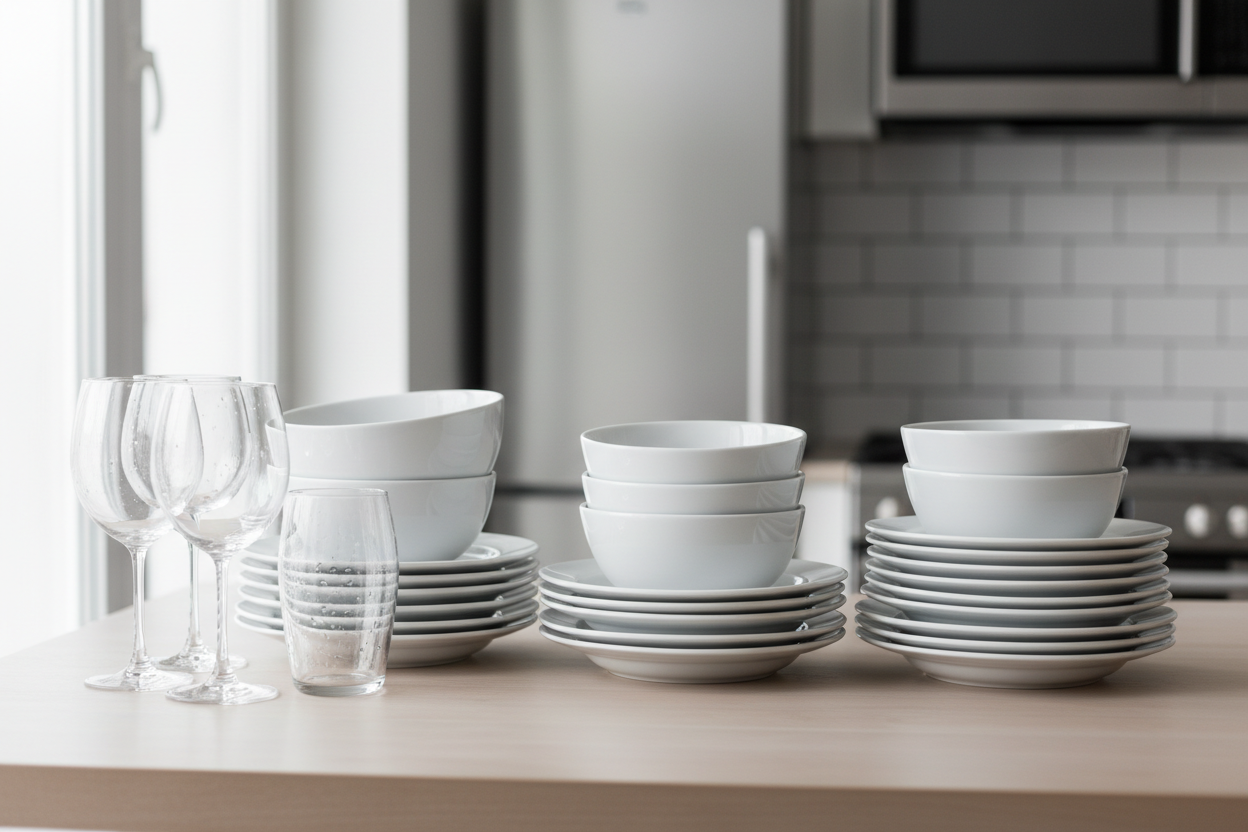 make a non blury clean picture of clean dishes 